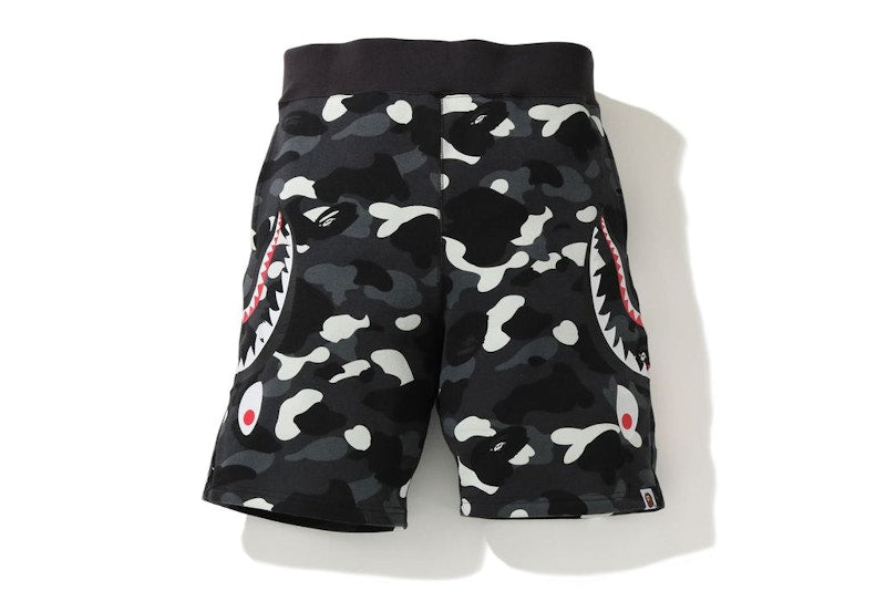 BAPE City Camo Shark Sweat Shorts Black