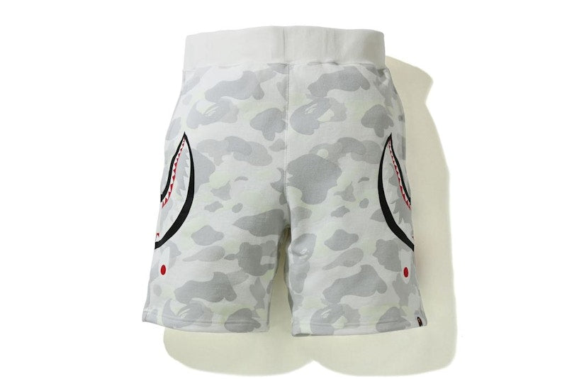 BAPE City Camo Shark Sweat Shorts White