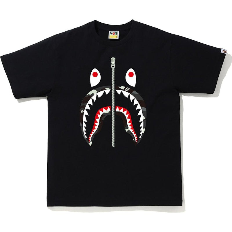 BAPE City Camo Shark Tee Black/Black Camo