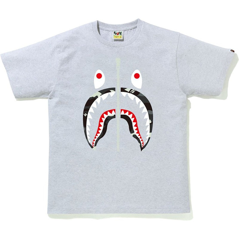 BAPE City Camo Shark Tee Gray/Black Camo