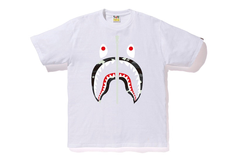 BAPE City Camo Shark Tee White/Black