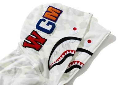 BAPE City Camo Shark Wide Full Zip Double Hoodie Gray