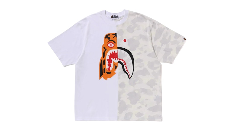 BAPE City Camo Tiger Shark Relaxed Fit Tee (FW25) White