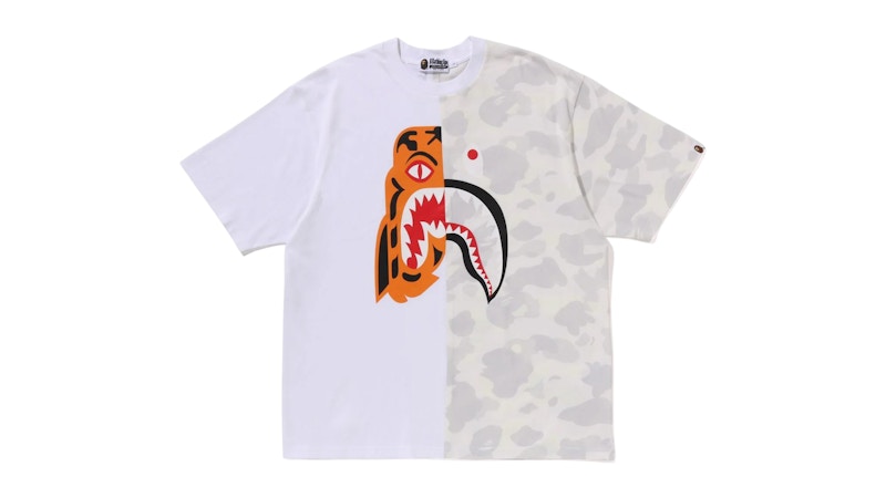 BAPE City Camo Tiger Shark Relaxed Fit Tee White