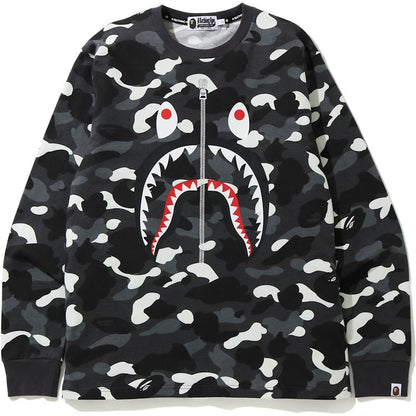 BAPE City Camo WGM Shark L/S Tee Black