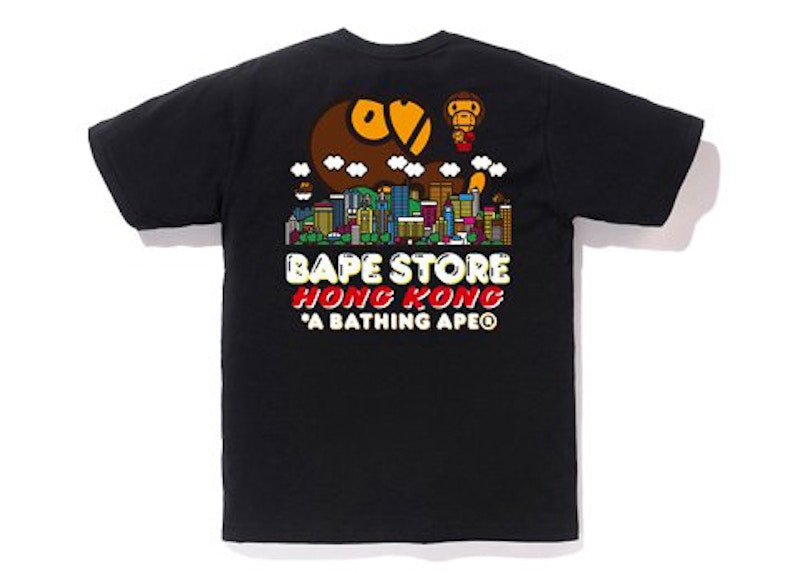 BAPE City Hong Kong Milo Tee Black