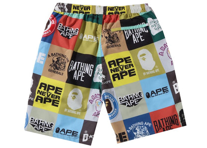 BAPE Classic Logo Beach Shorts Multi