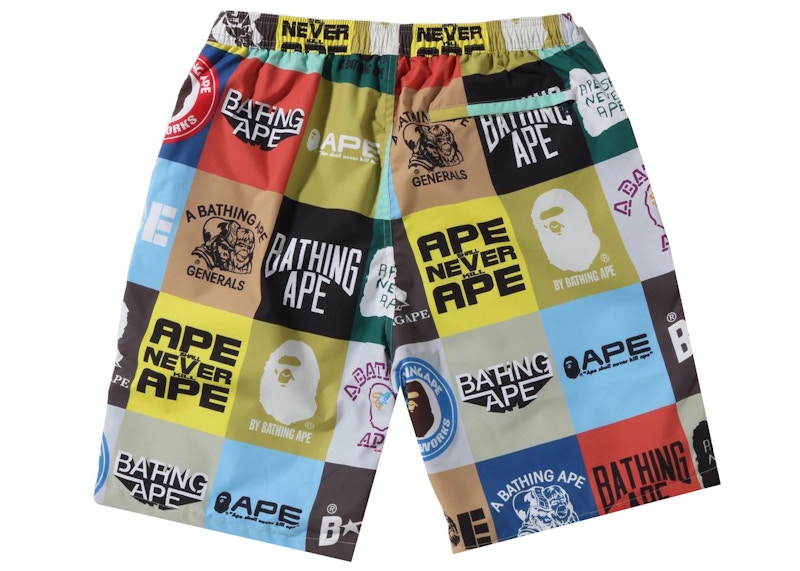 BAPE Classic Logo Beach Shorts Multi