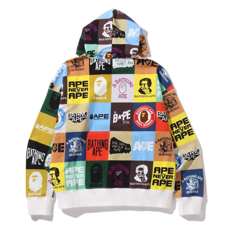 BAPE Classic Logo Loose Fit Pullover Hoodie Multi