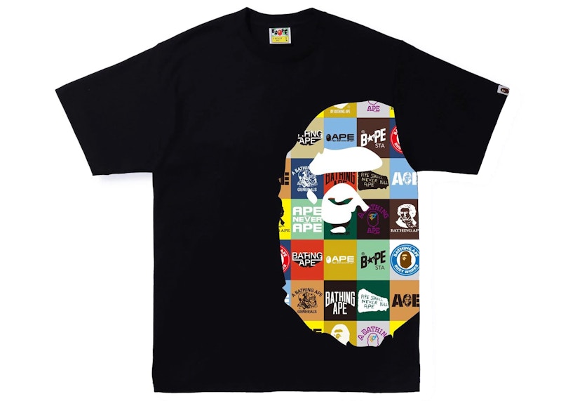 BAPE Classic Logo Side Big Ape Head Tee Black