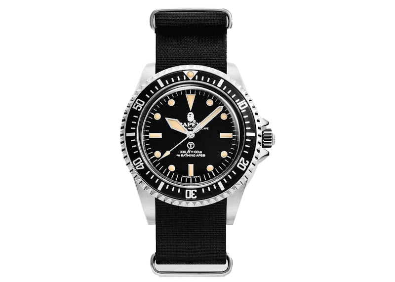 BAPE Classic Type 1 NATO BAPEX Watch (SS21) Silver