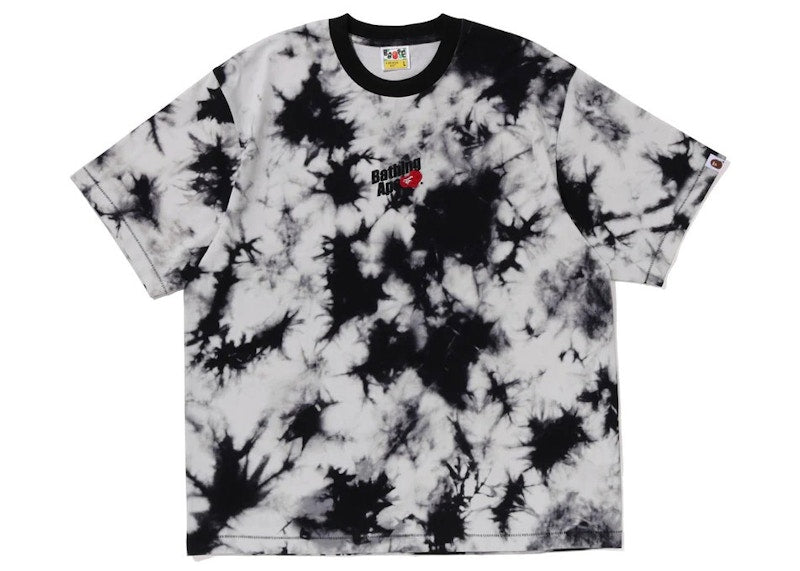 BAPE Cloud Head Bleach Dye Tee Black