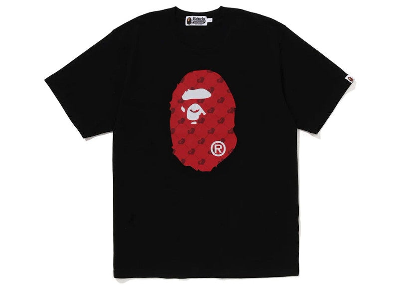 BAPE Cloud Head Monogram Big Ape Head Tee Black