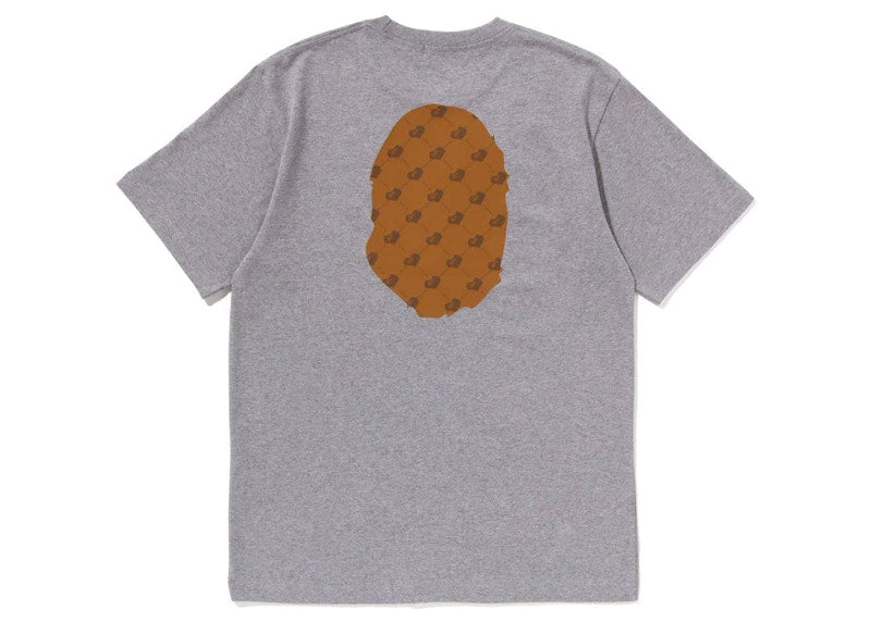 BAPE Cloud Head Monogram Big Ape Head Tee Gray