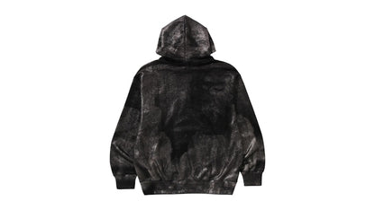 BAPE Coated Emboss Logo Relaxed Fit Pullover Hoodie Black