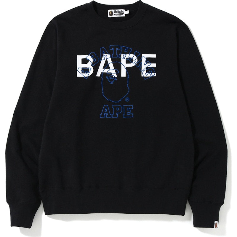 BAPE College BAPE Crewneck Black