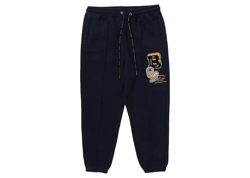 BAPE College Badges Sweatpants Navy