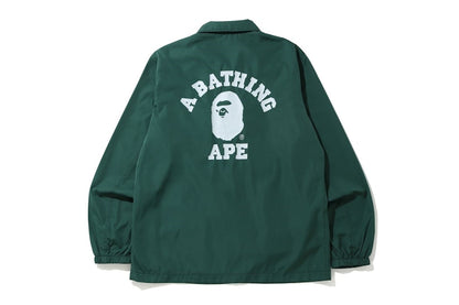 BAPE College Coach Jacket Green
