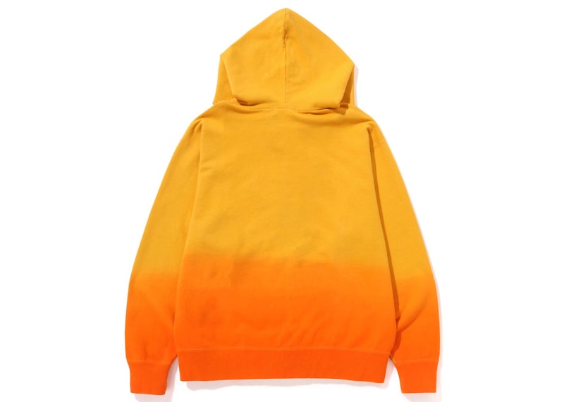 BAPE College Gradation Relaxed Fit Full Zip Hoodie Orange