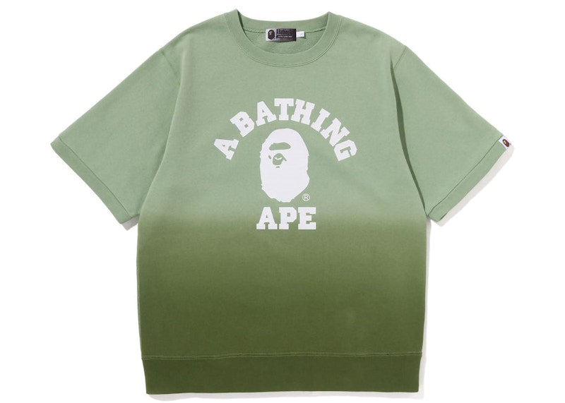 BAPE College Gradation S/S Sweat Crewneck Green