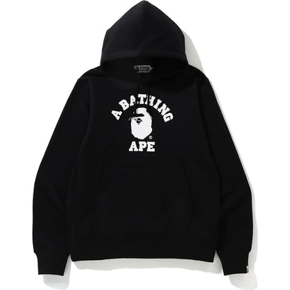 BAPE College Heavy Weight Pullover Hoodie Black/White