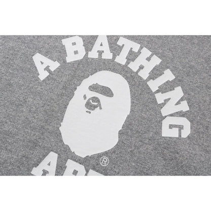 BAPE College Heavy Weight Pullover Hoodie Grey