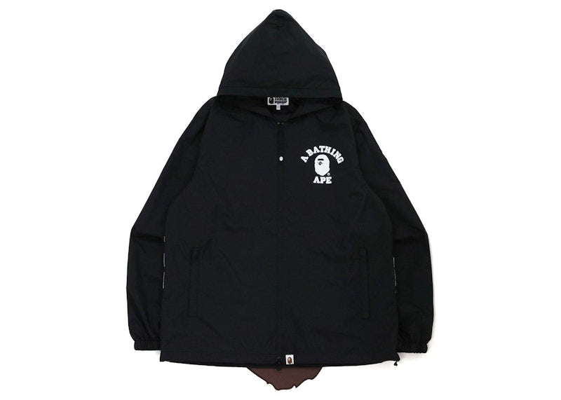 BAPE College Hoodie Jacket Black