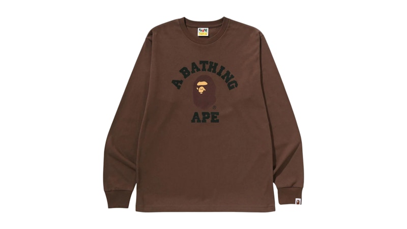 BAPE College L/S Tee (SS25) Brown