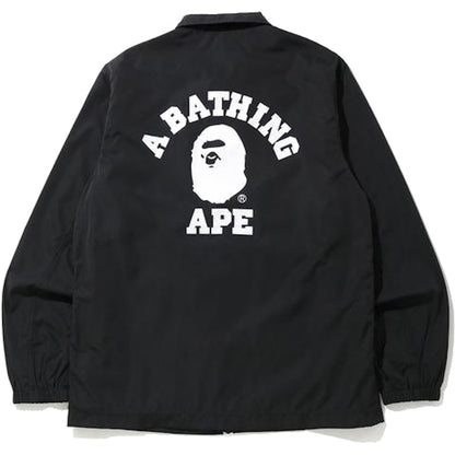 BAPE College Logo Coach Jacket Black