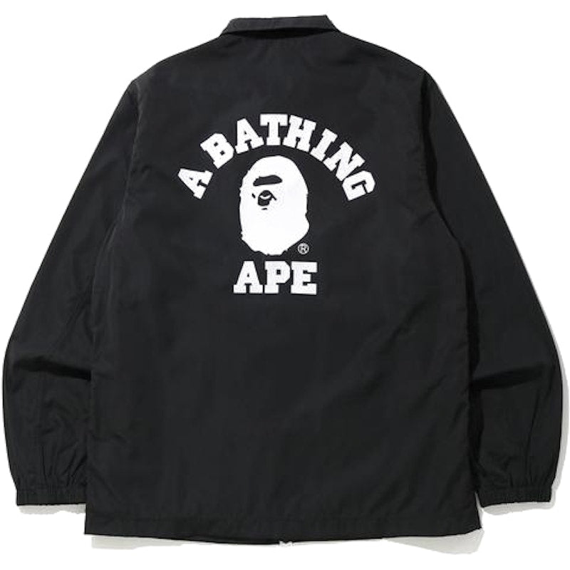 BAPE College Logo Coach Jacket Black