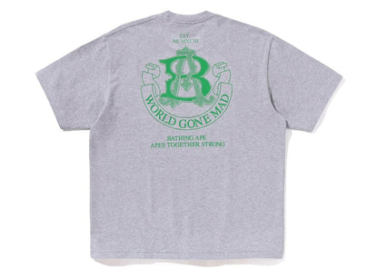 BAPE College Logo Relaxed Fit Tee Heather Grey
