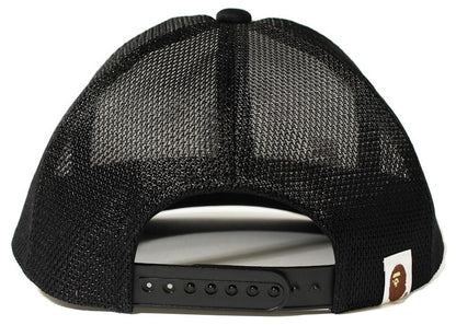 BAPE College Mesh Cap Black