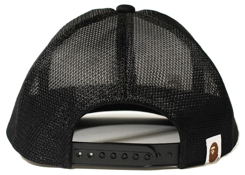 BAPE College Mesh Cap Black