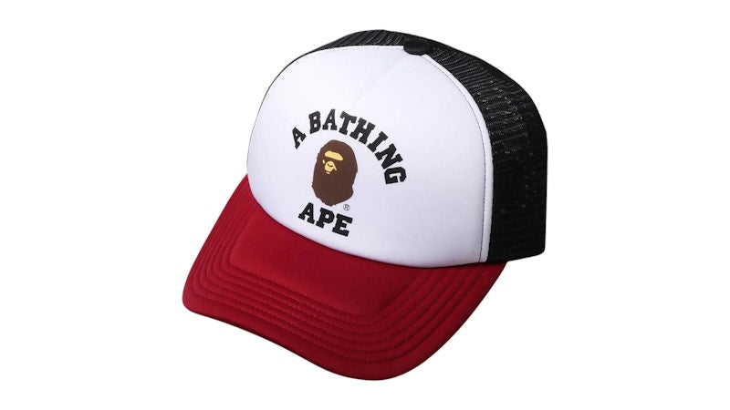 BAPE College Mesh Cap (FW25) Burgundy
