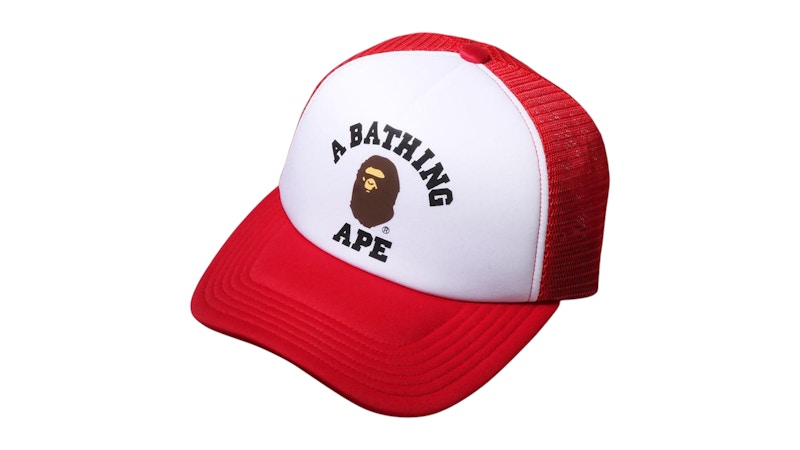 BAPE College Mesh Cap (FW25) Red