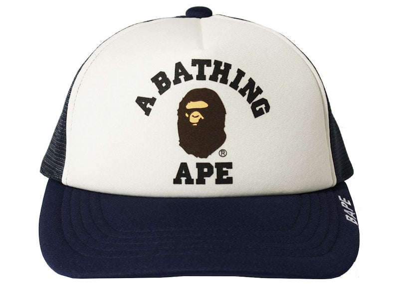 BAPE College Mesh Cap Navy