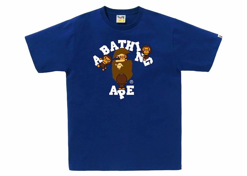 BAPE College Milo Tee Blue