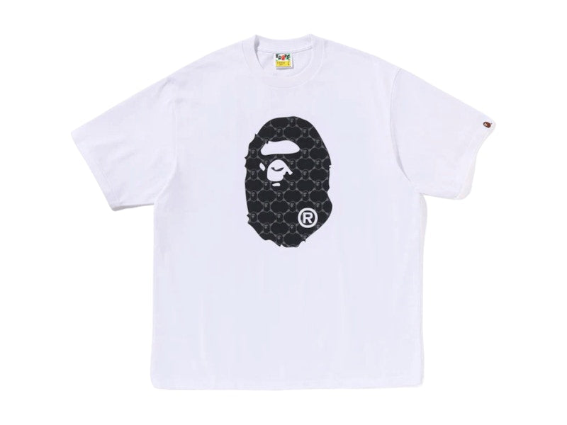 BAPE College Monogram Ape Head Relaxed Fit Tee White