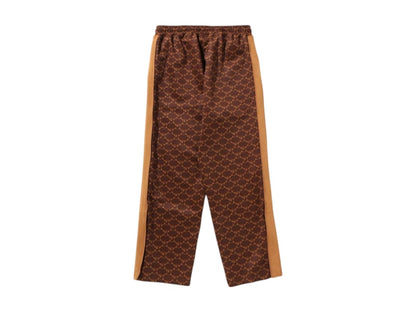 BAPE College Monogram Relaxed Fit Pants Brown