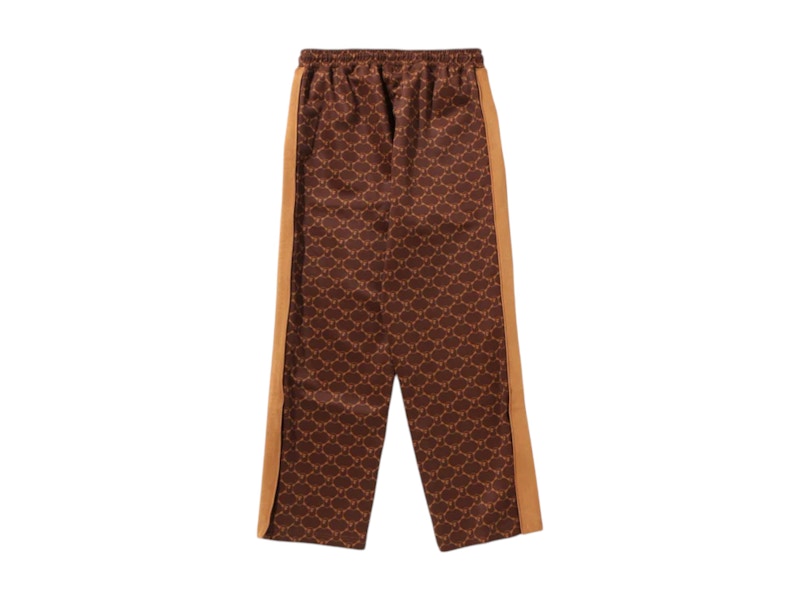 BAPE College Monogram Relaxed Fit Pants Brown