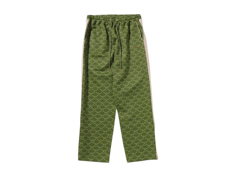 BAPE College Monogram Relaxed Fit Pants Olivedrab