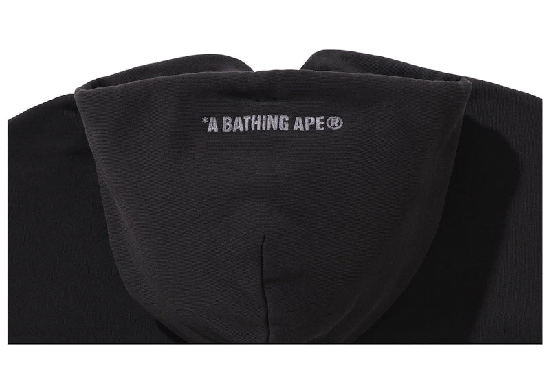BAPE College Overdye Pullover Hoodie Black