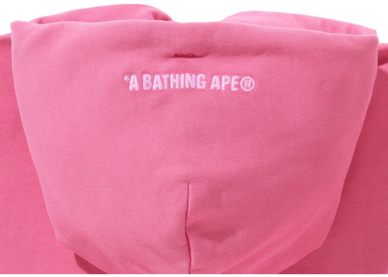 BAPE College Overdye Pullover Hoodie Pink