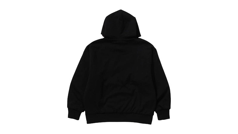 BAPE College Puffy Relaxed Fit Pullover Hoodie Black