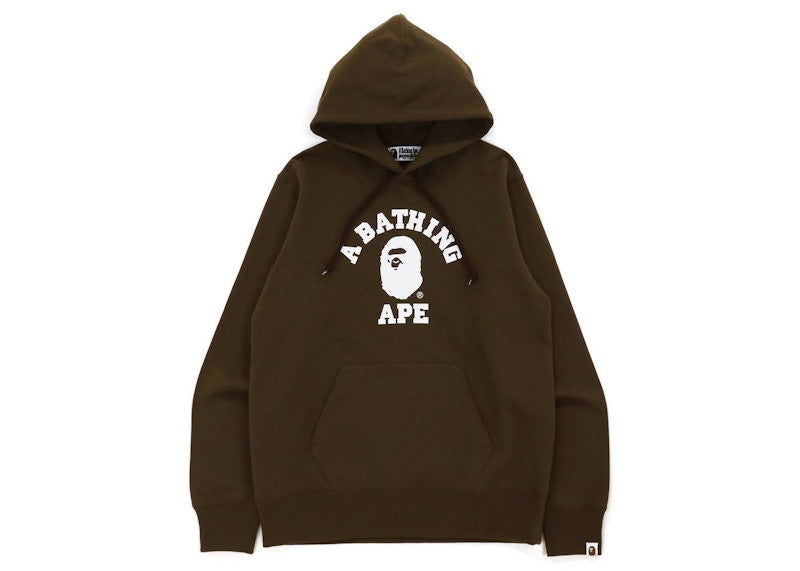 BAPE College Pullover Hoodie Brown