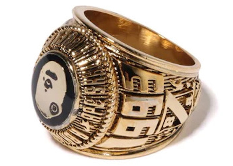 BAPE College Ring Gold