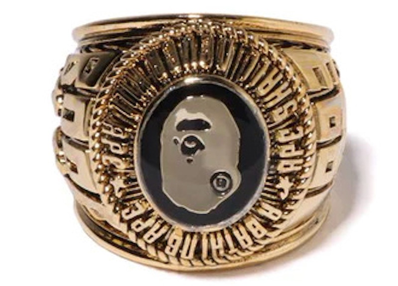 BAPE College Ring Gold