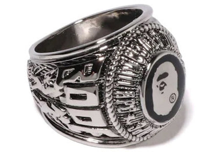 BAPE College Ring Silver