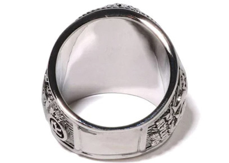 BAPE College Ring Silver