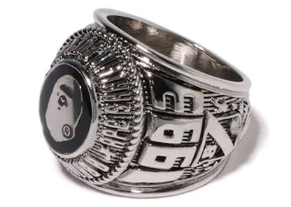 BAPE College Ring Silver